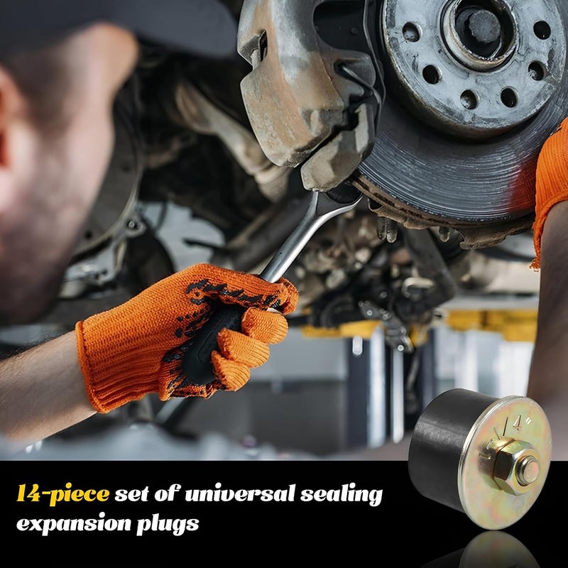 SWPHRT 14PCS Car Expansion Rubber Plug Kit, 6 Sizes 19mm-38mm Vehicle Freeze Frost Plug, Auto Expandable Freeze Assortment, Universal for Hole 1-1/2" 1-5/8" 1-3/4" 1-7/8" 2" 2-1/8" 2-1/4" - Image 3